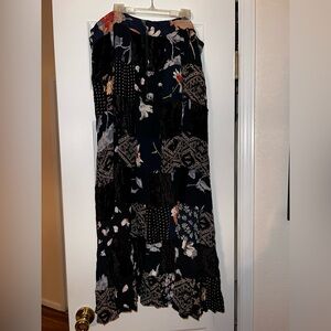 Floral Patchwork Maxi Skirt